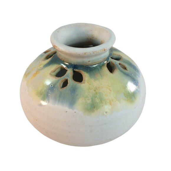 Dirtworks Pottery Vase Lattice Small 3 3/8 Inches Tall - Picture 1 of 11